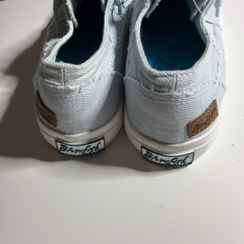 blowfish Malibu Light Blue Casual denim Sneakers new sz 7 - Picture 3 of 6